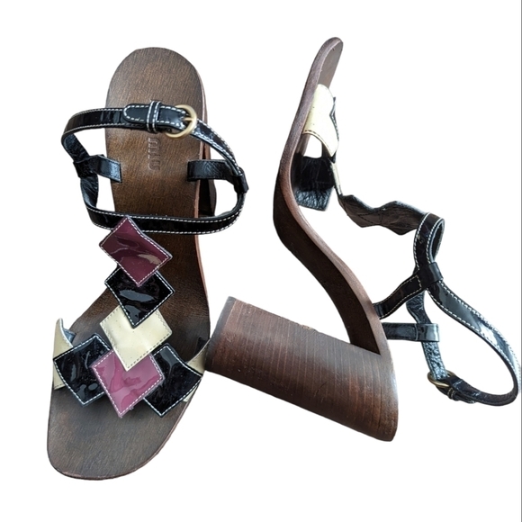 Vtg Miu Miu Heel Sandals - Picture 2 of 11